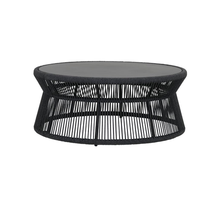 Outdoor Coffee Tables Milano Outdoor Coffee Table w/ 40" Round Honed Absolute Granite Insert Top