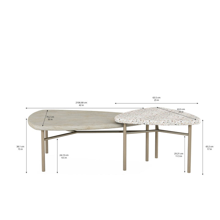 Cotiere 2 Piece Bunching Cocktail Tables - Beige