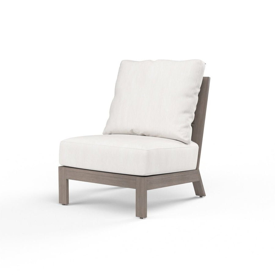 Outdoor Lounge Chairs Laguna Armless Club in Canvas Flax, No Welt