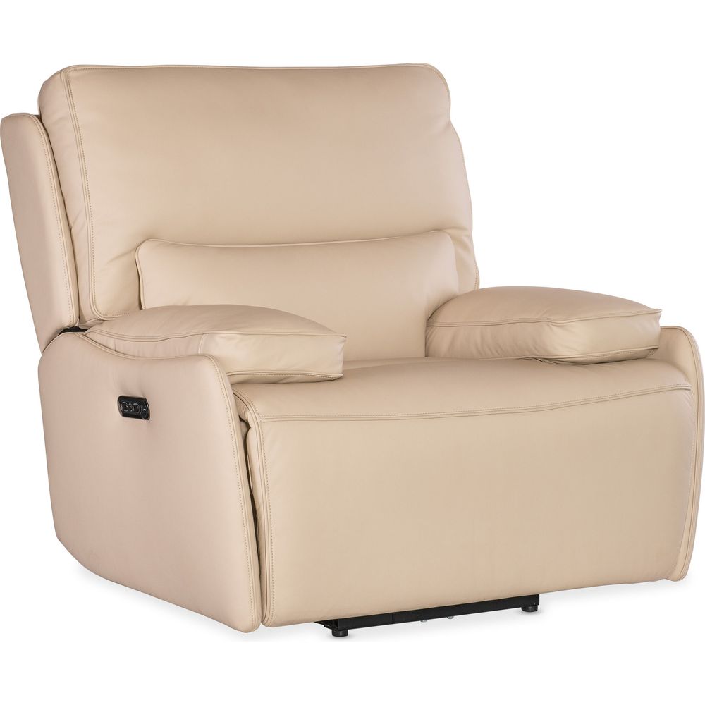 Lounge Chairs: Recliners Kramer Zero Gravity Power Recliner with Power Headrest - Beige