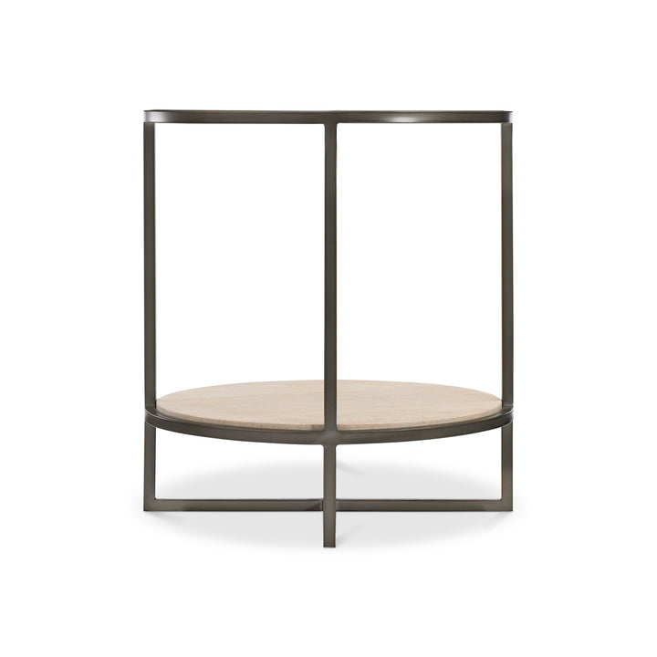 Harlow Metal Round Chairside Table