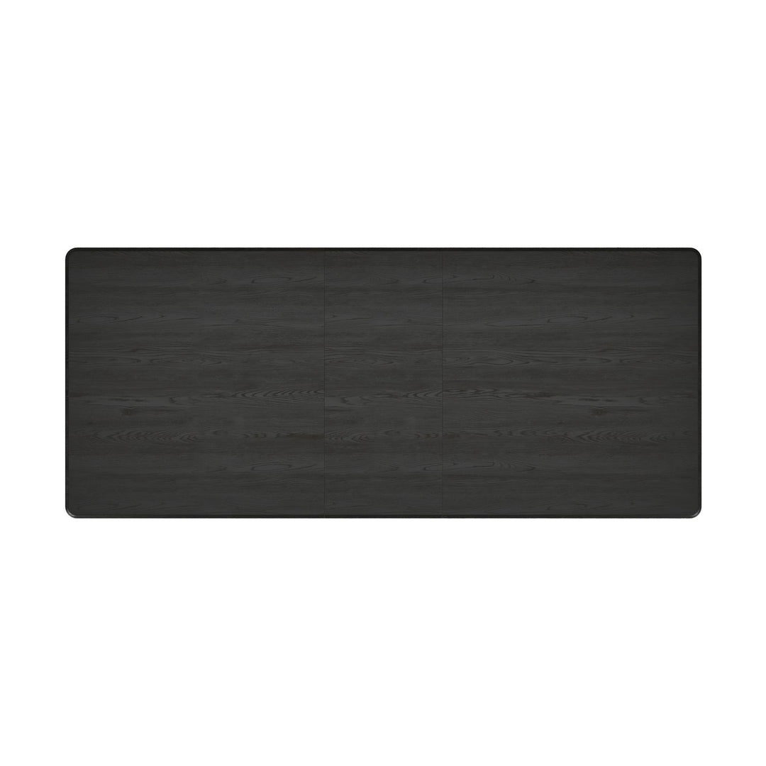 Atrium Rectangular Dining Table — hand rubbed black with undertones of brown
