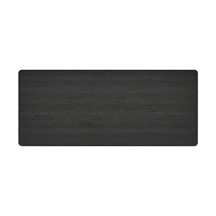 Atrium Rectangular Dining Table — hand rubbed black with undertones of brown