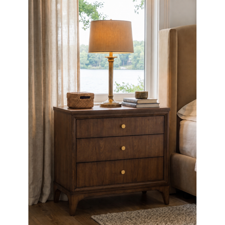 Harbor Queen Upholstered Bed Camel — Lakeside Sepia