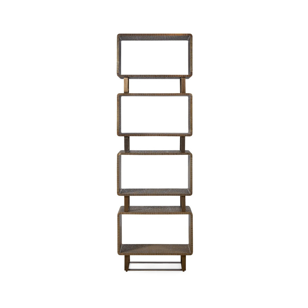 Verra Etagere, Antique Brass and Dark Bronze