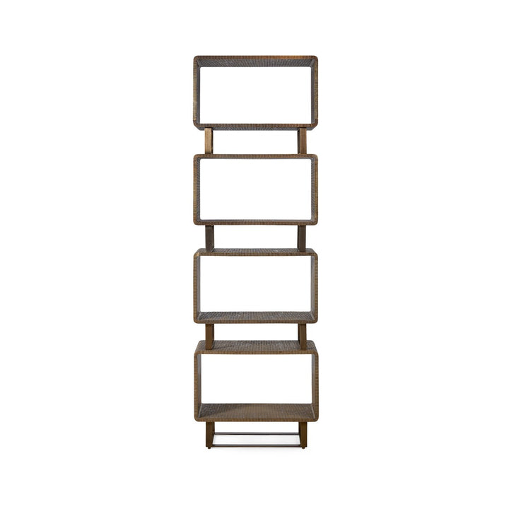 Verra Etagere, Antique Brass and Dark Bronze