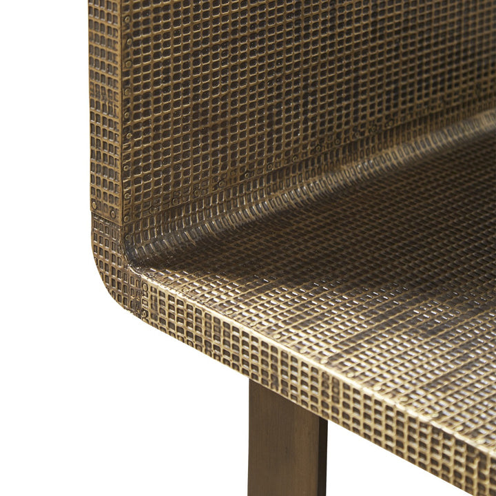 Verra Etagere, Antique Brass and Dark Bronze