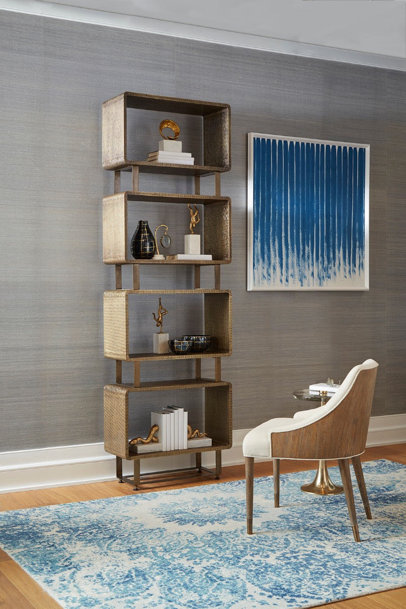 Verra Etagere, Antique Brass and Dark Bronze