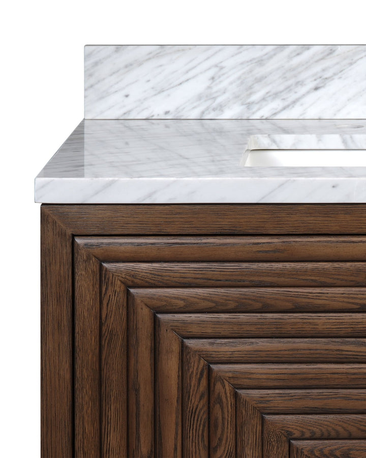 Vanities Morombe 36" Cocoa Marble Vanity with Rectangular Undermount Sink