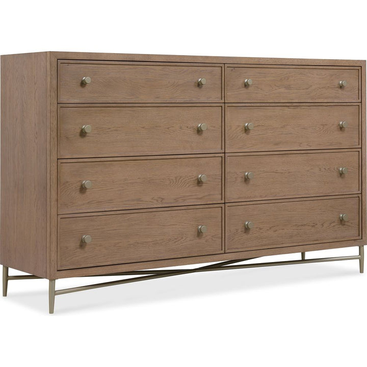 Sonnet Eight-Drawer Dresser - Medium Wood
