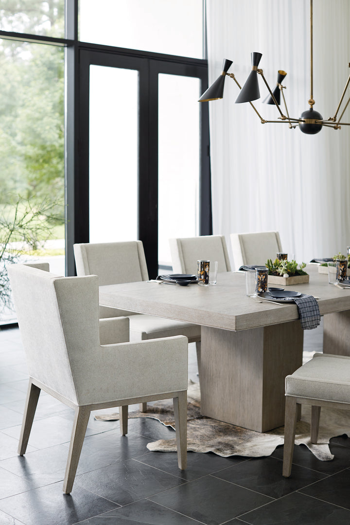 Linea Rectangular Dining Table in Cerused Greige