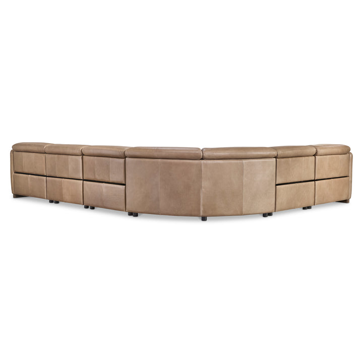 Alta 6-Piece Leather Power Motion Sectional Recliner