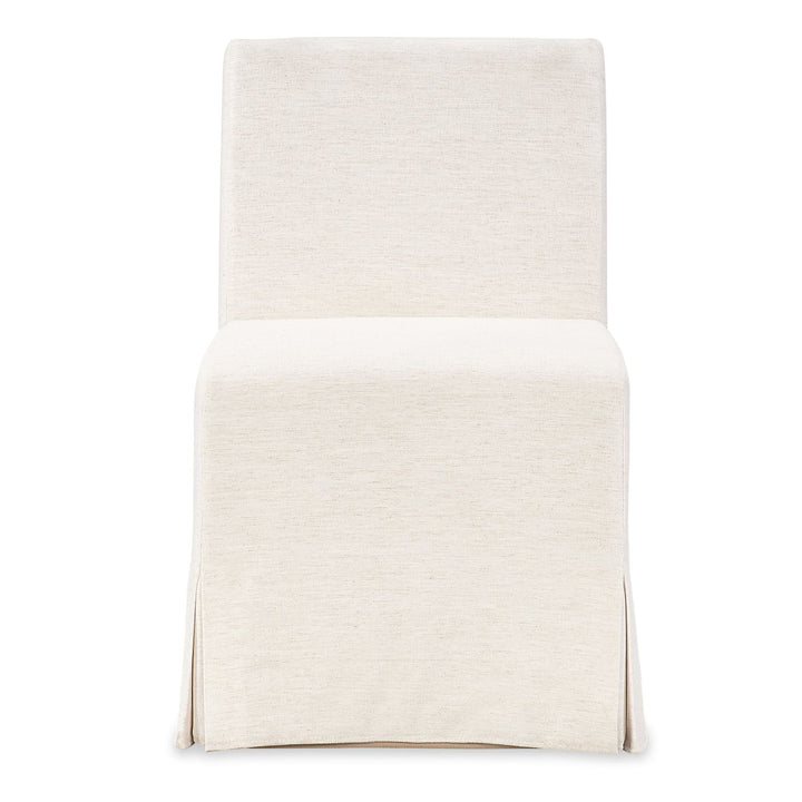 Additional view of Commerce and Market Ren Dining Chair in ivory and cream, featuring matte finish and armless.
