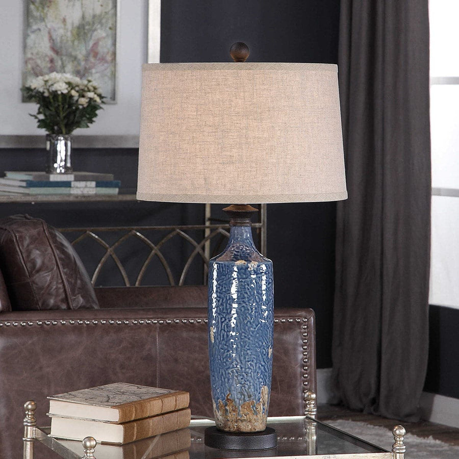 Blue Table Lamp-Uttermost-UTTM-W26026-1-Table Lamps-1-France and Son