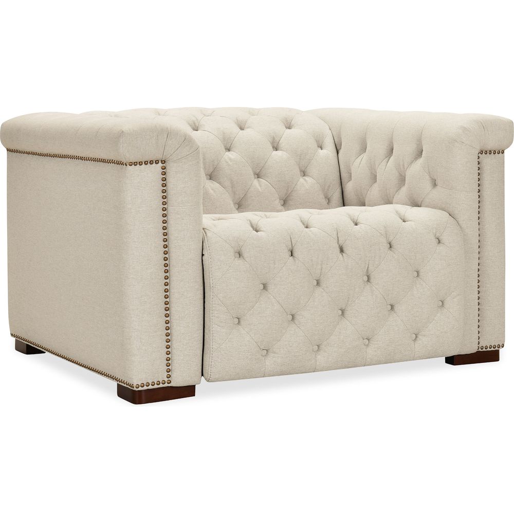 Lounge Chairs: Recliners Savion Deux Power Recliner with Power Headrest - Beige