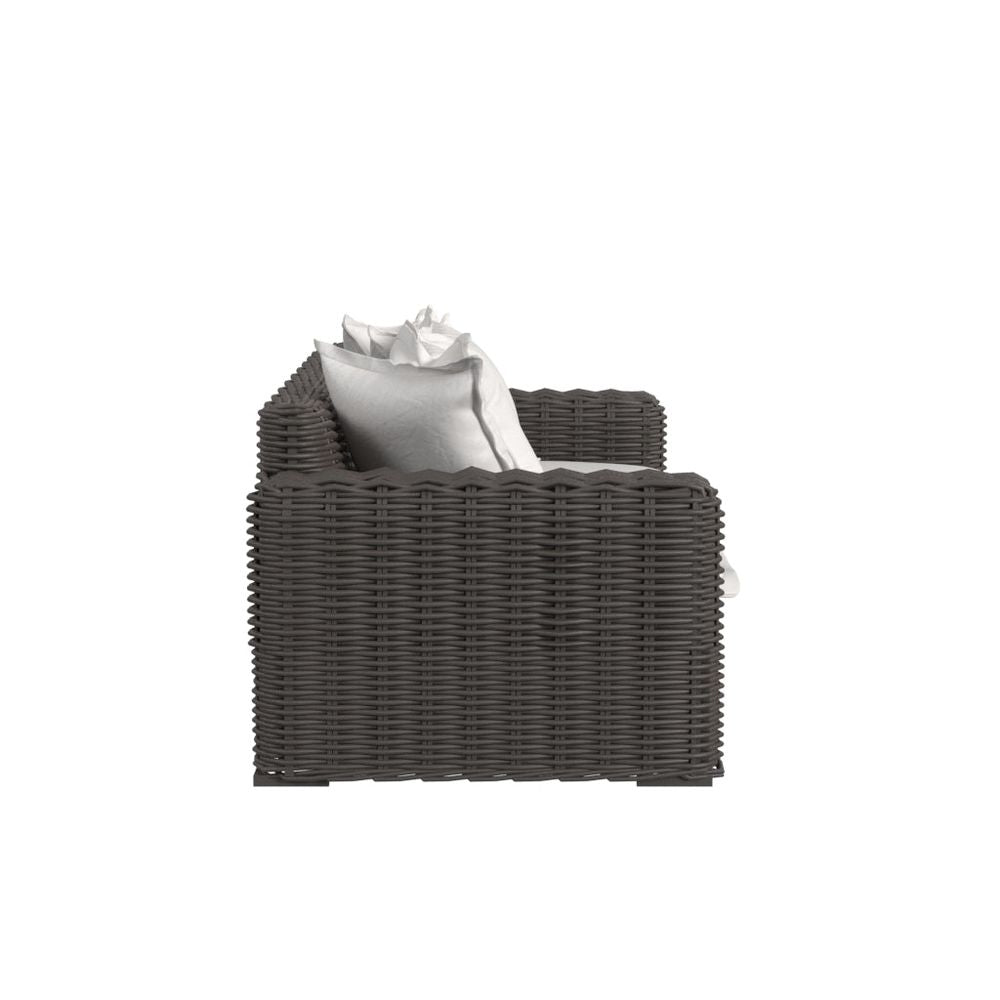 Outdoor Sofas and Sectionals Cabo Loveseat in Soothe Pearl w/ Flange Welt