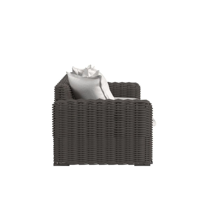 Outdoor Sofas and Sectionals Cabo Loveseat in Soothe Pearl w/ Flange Welt