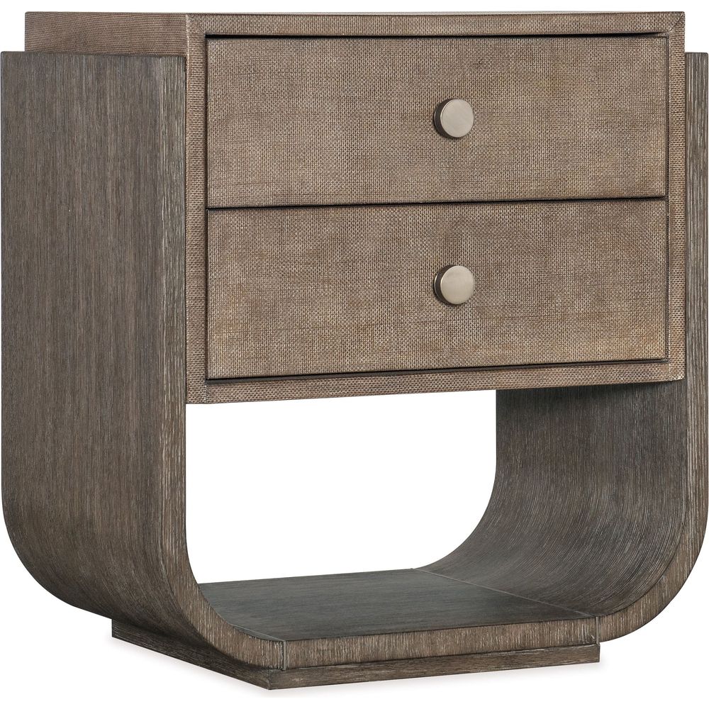 Nightstands Modern Mood Two Drawer Metal Knob Nightstand - Dark Wood
