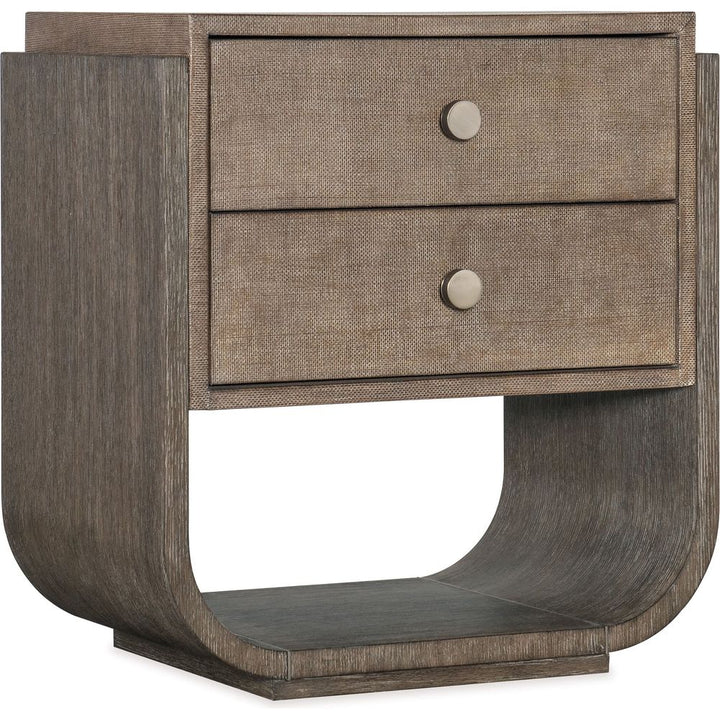 Nightstands Modern Mood Two Drawer Metal Knob Nightstand - Dark Wood