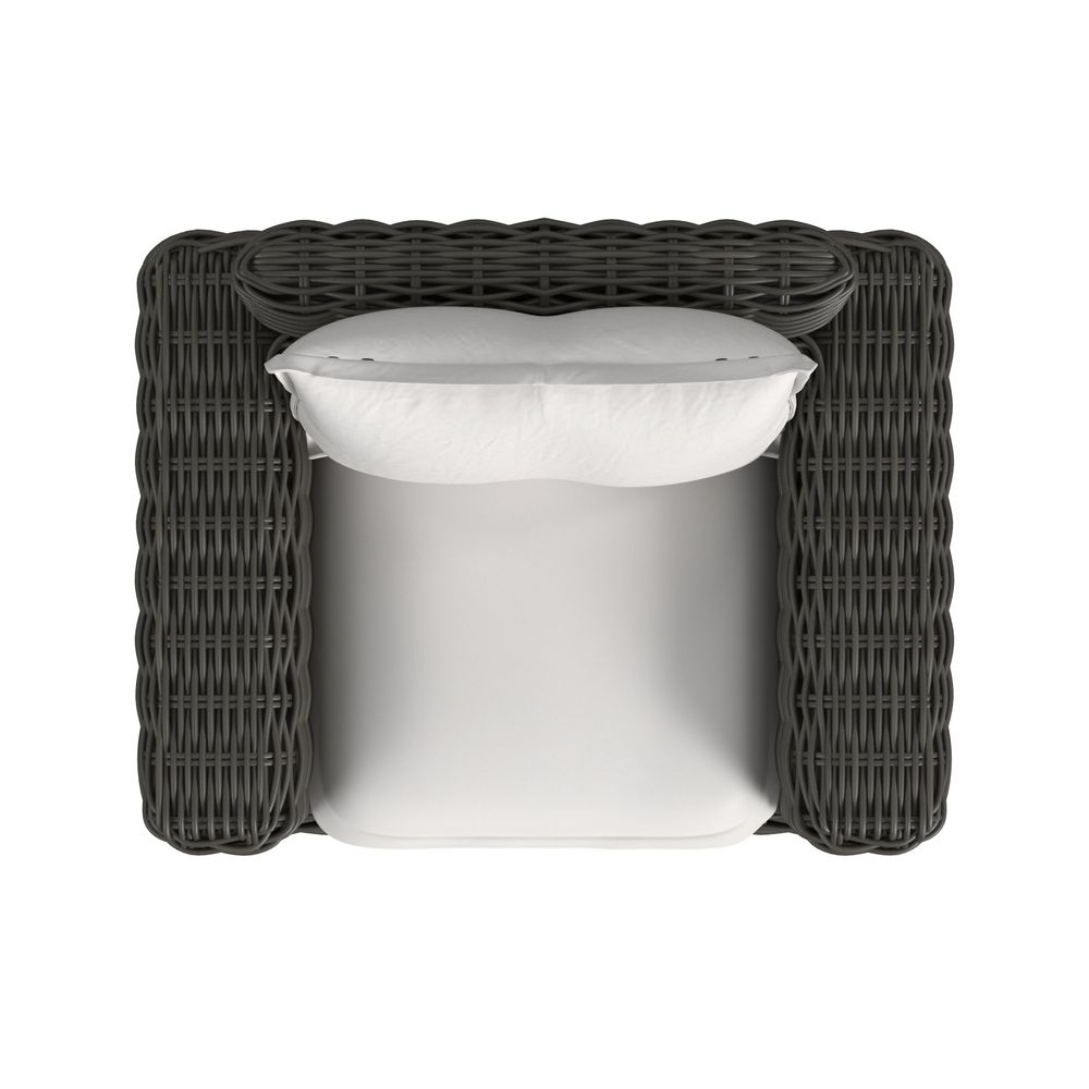Cabo Oversized Club Chair in Soothe Pearl w/ Flange Welt