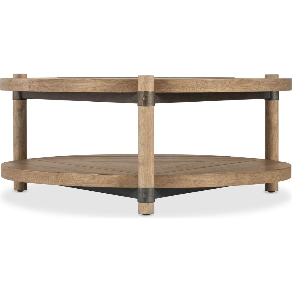 Vineyard Row Round Cocktail Table - Light Wood