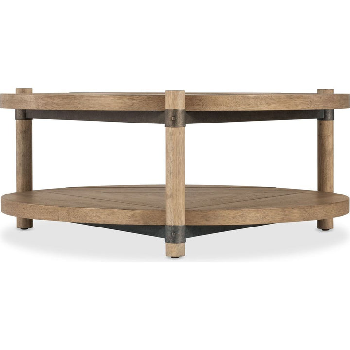 Vineyard Row Round Cocktail Table - Light Wood