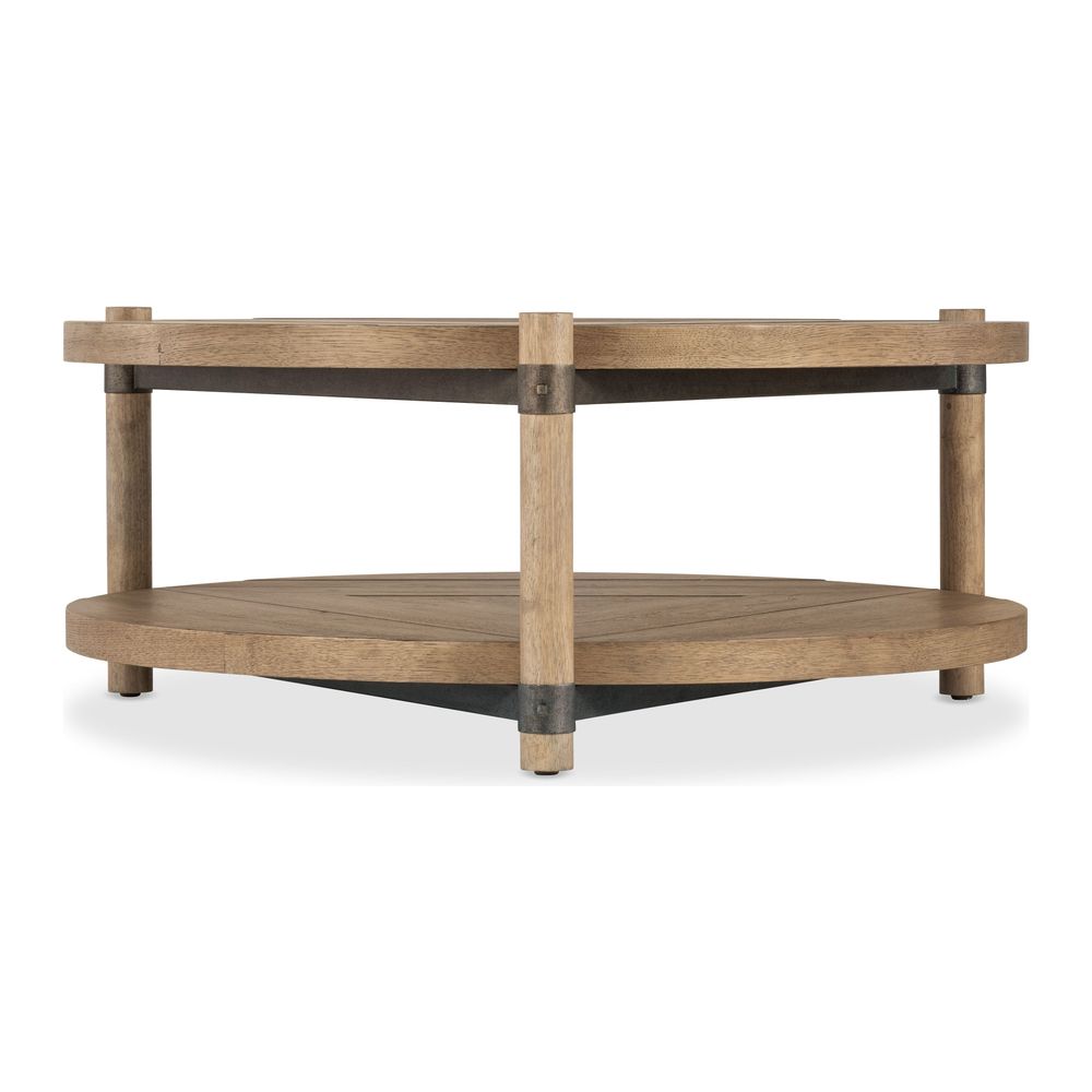 Terrace Row Round Cocktail Table - Light Wood