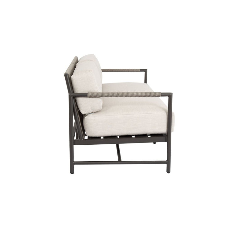Outdoor Sofas and Sectionals Pietra Loveseat in Echo Ash, No Welt
