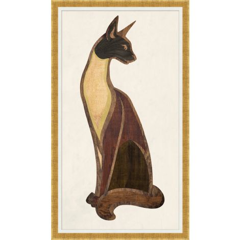 Wooden Feline 1-Wendover-WEND-WAN2057-Wall Art-1-France and Son