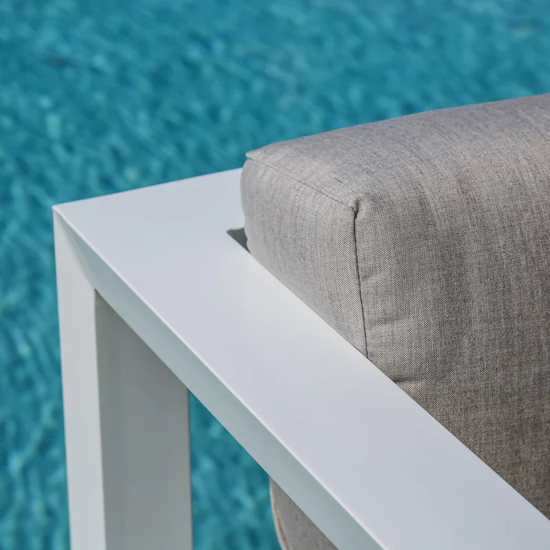 Outdoor Lounge Chairs Newport Club Chair in Cast Silver, No Welt