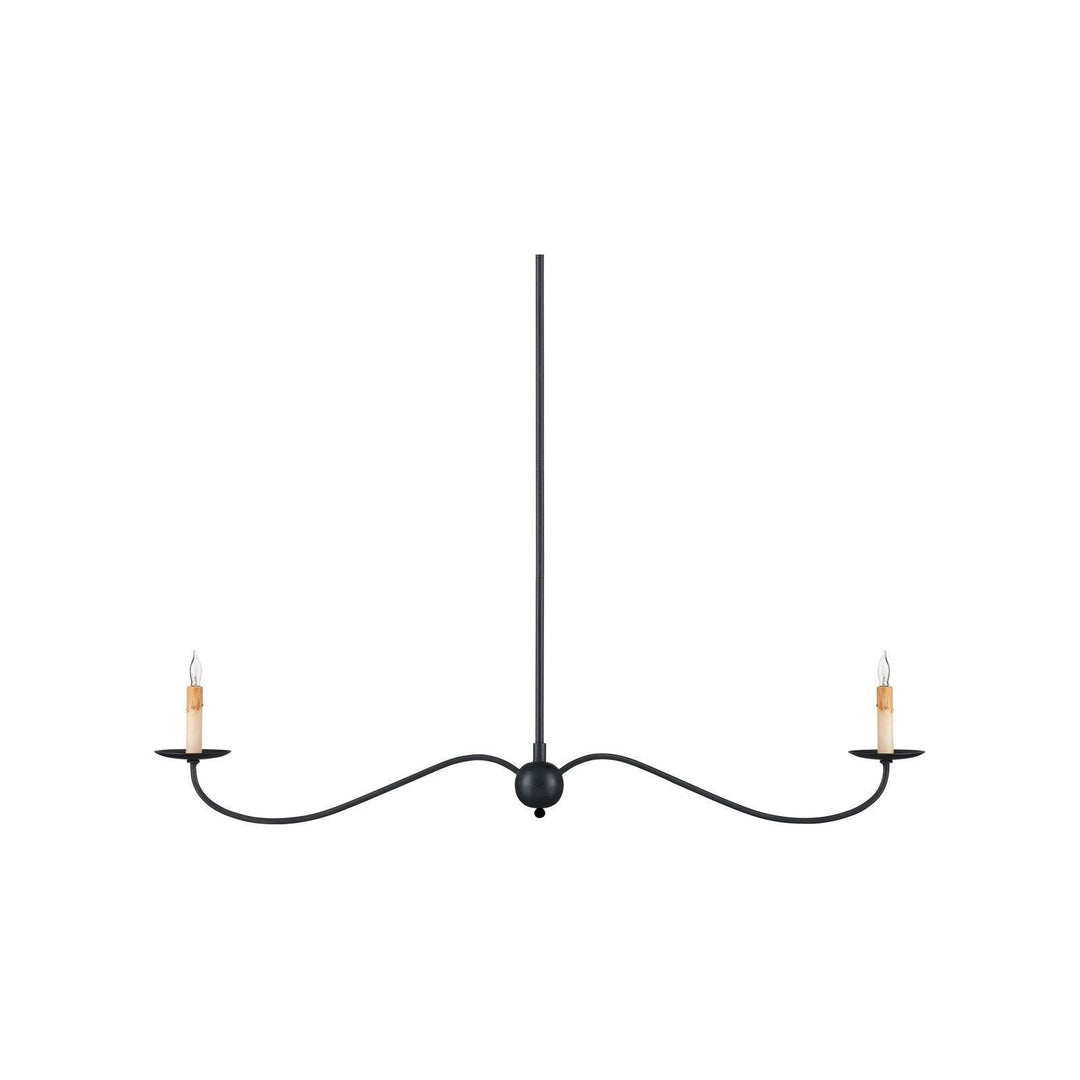 Saxon Black Linear Chandelier