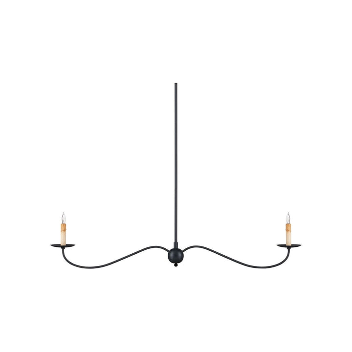 Saxon Black Linear Chandelier