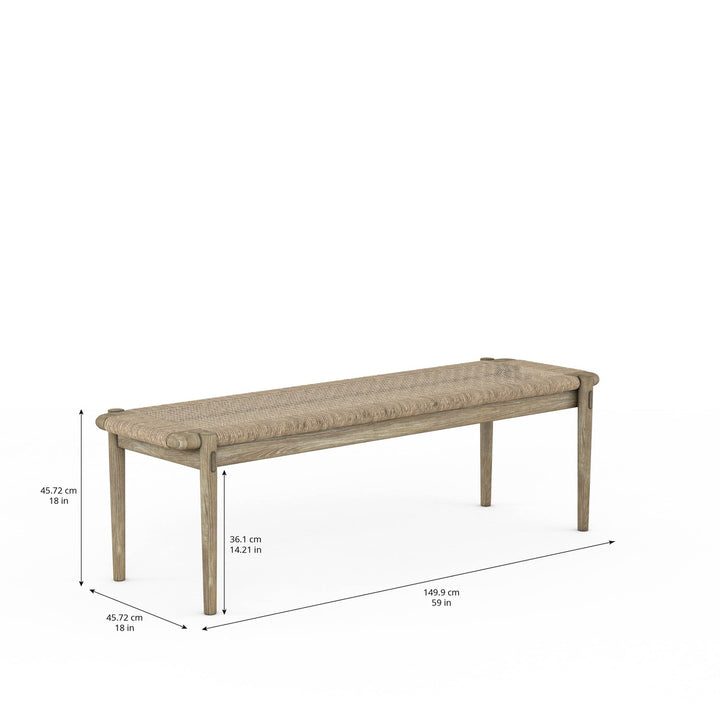 Frame Woven Bench - Brown