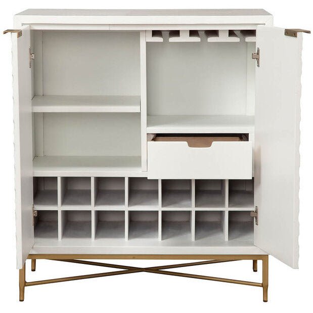White Pearl Bar Cabinet-Origins by Alpine-Origins-6400-17-Bar Storage-4-France and Son