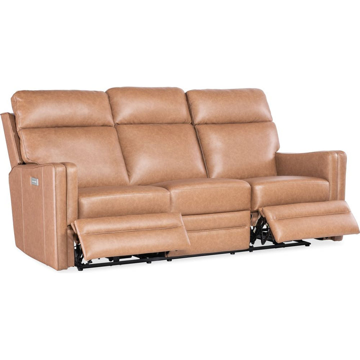 Sofas: Recliners Twain Zero Gravity Power Sofa w/Power Headrest and Lumbar - Medium Brown