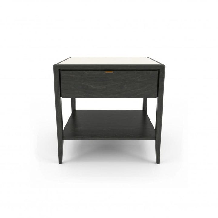 Winston 1 Drawer Nightstand with Black Handles