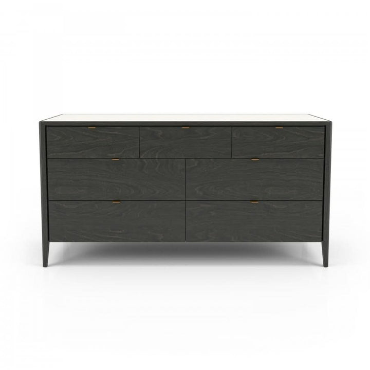 Winston 7 Drawer Dresser with Black Handles