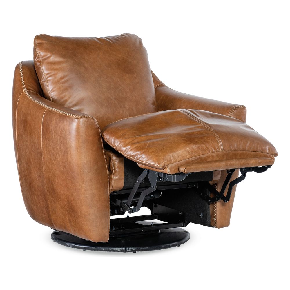 Lounge Chairs: Recliners Jude Swivel w/Power Footrest - Brown