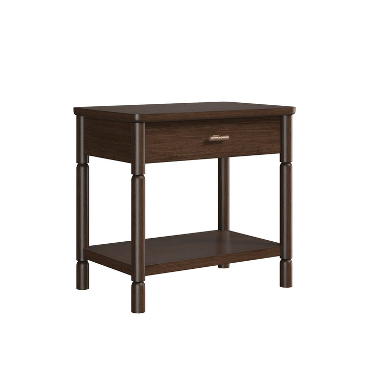 Verge Open Nightstand — Handcrafted Walnut