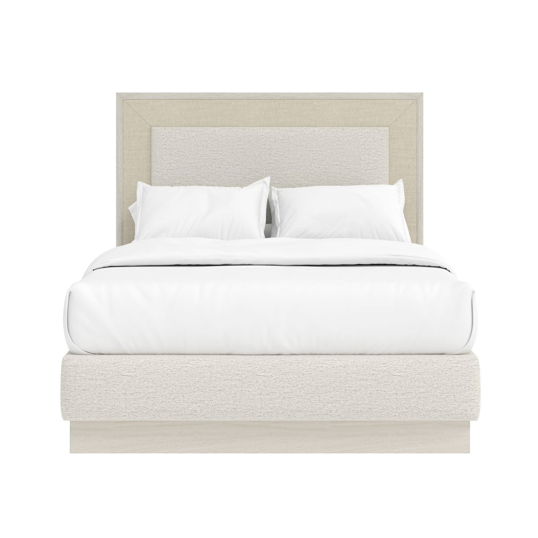 Cotiere Queen Upholstered Panel Bed — Linen