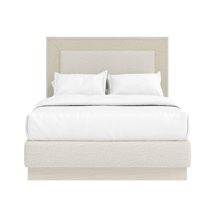 Cotiere Queen Upholstered Panel Bed — Linen