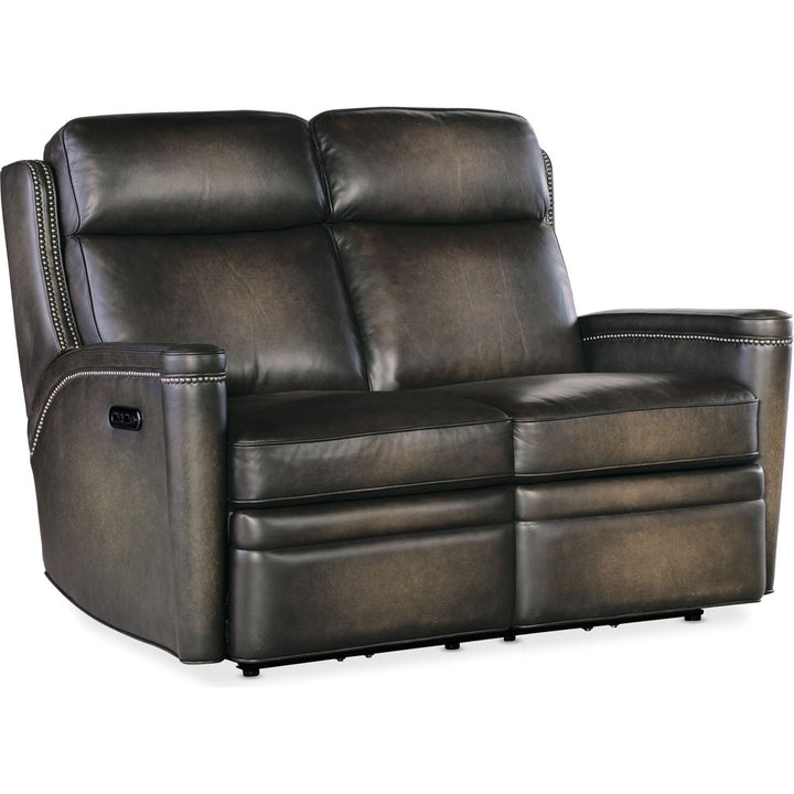 Hamilton Power Loveseat with Power Headrest - Grey