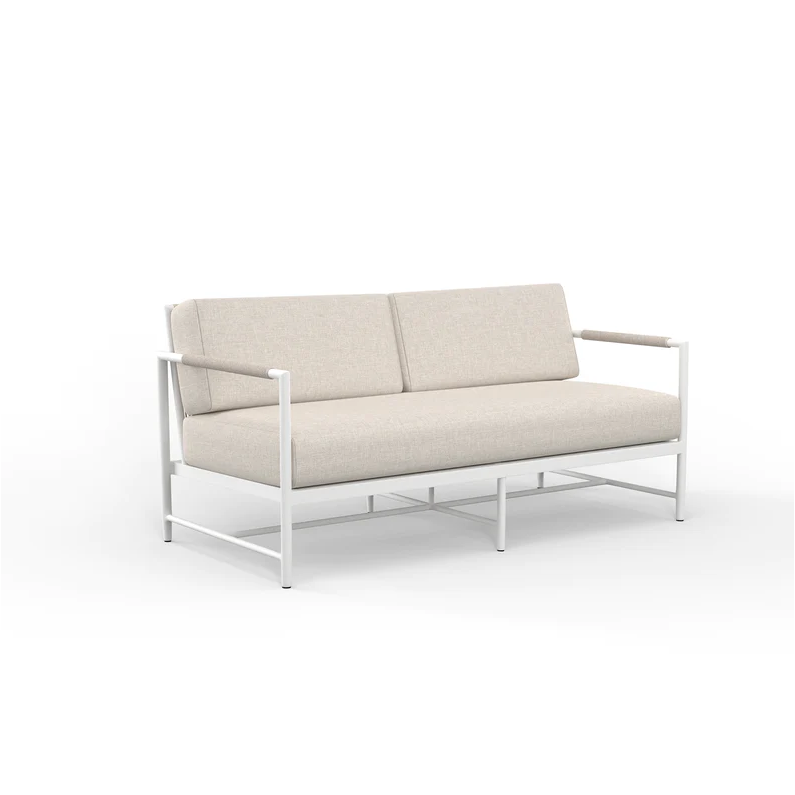 Outdoor Sofas and Sectionals Sabbia Loveseat in Echo Ash, No Welt