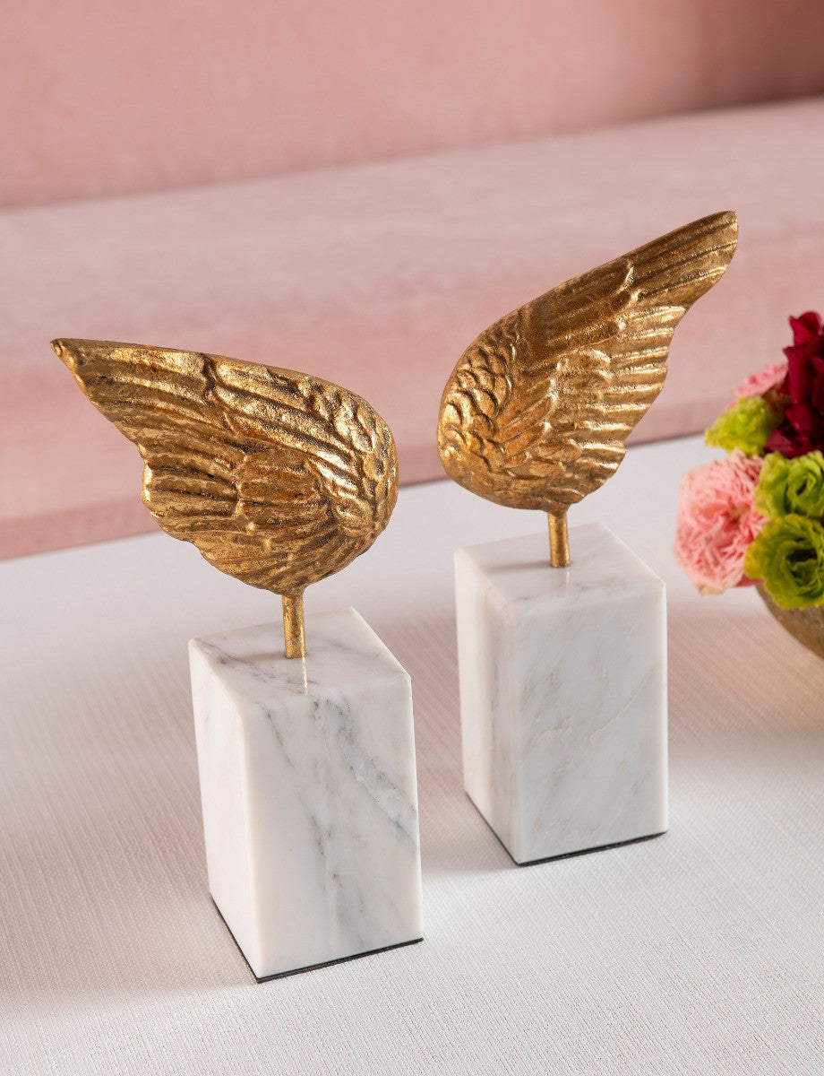 Wings Statue (Pair), Gold Leaf