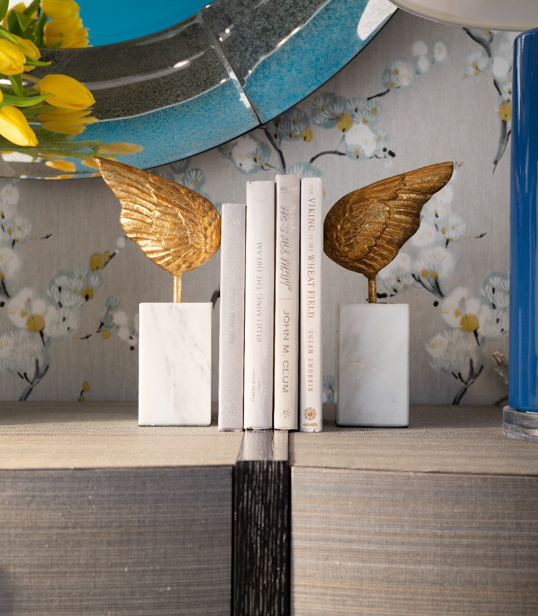 Wings Statue (Pair), Gold Leaf