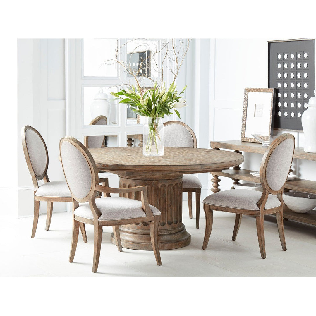 Architrave Round Dining Table - Brown