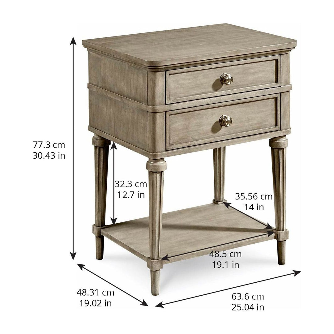 Morrissey Kirke Leg Nightstand Bezel - Silver