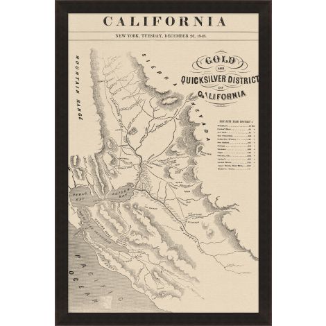 Vintage California Map-Wendover-WEND-WTUR0165-Wall ArtWTUR0165-2-France and Son