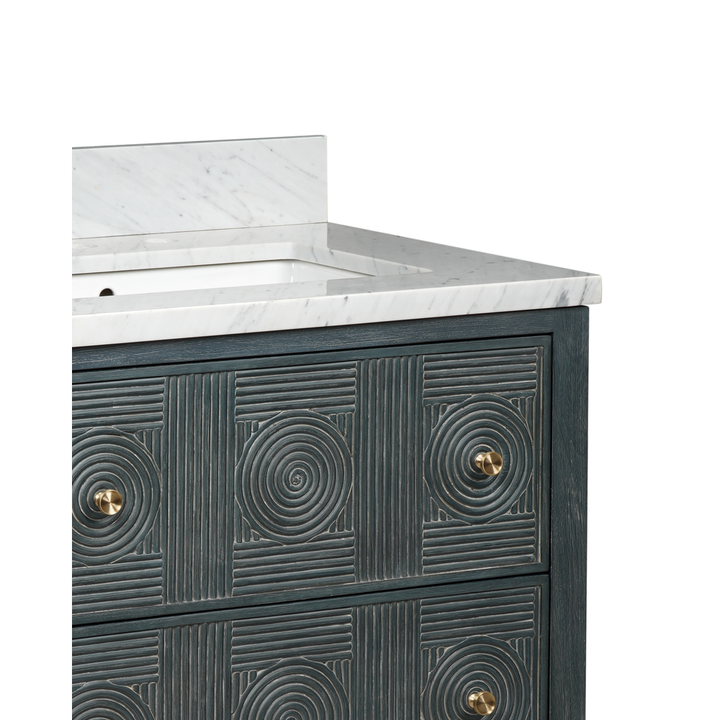 Vanities Santos 28" Vintage Navy Vanity with Rectangular Undermount Sink