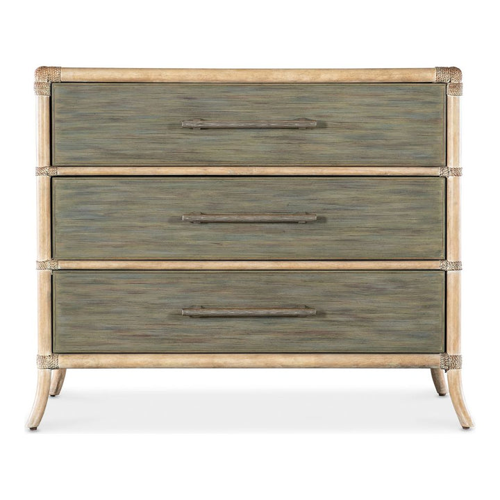 Dressers & Chests Solace Pole Rattan Chest - Greens
